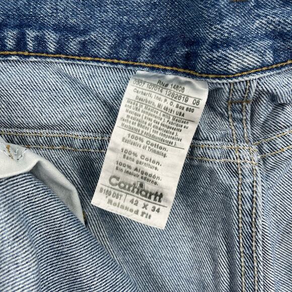 Carhartt Relaxed Fit Jeans Blue Men’s Size 42x34 - Picture 7 of 8